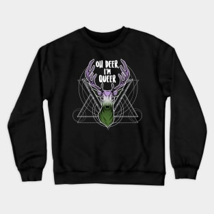 Genderqueer: Oh Deer I'm Queer Crewneck Sweatshirt